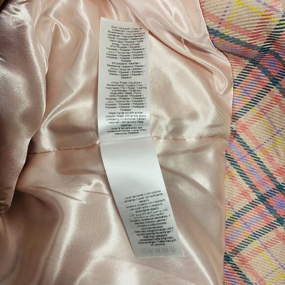 checked plaid short jacket boomber s multi color by Culture women size 38 - Picture 12 of 16